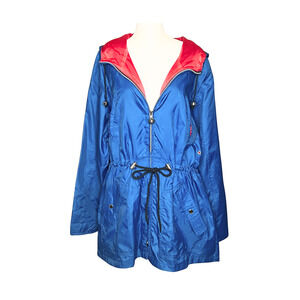 Vtg Current Seen Windbreaker Jacket M Waist Drawstring Gorpcore Outdoor Camping